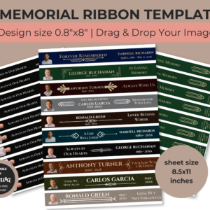 Simple & Strong Memorial Ribbon Templates