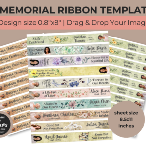 Celebration of Life Ribbon Templates