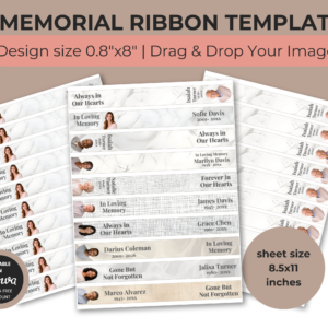 Classic Memorial Ribbon Templates