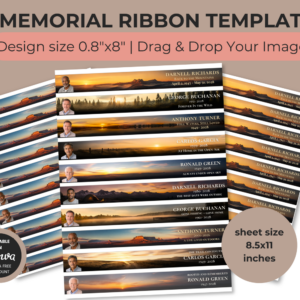 Outdoor Memorial Ribbon Templates