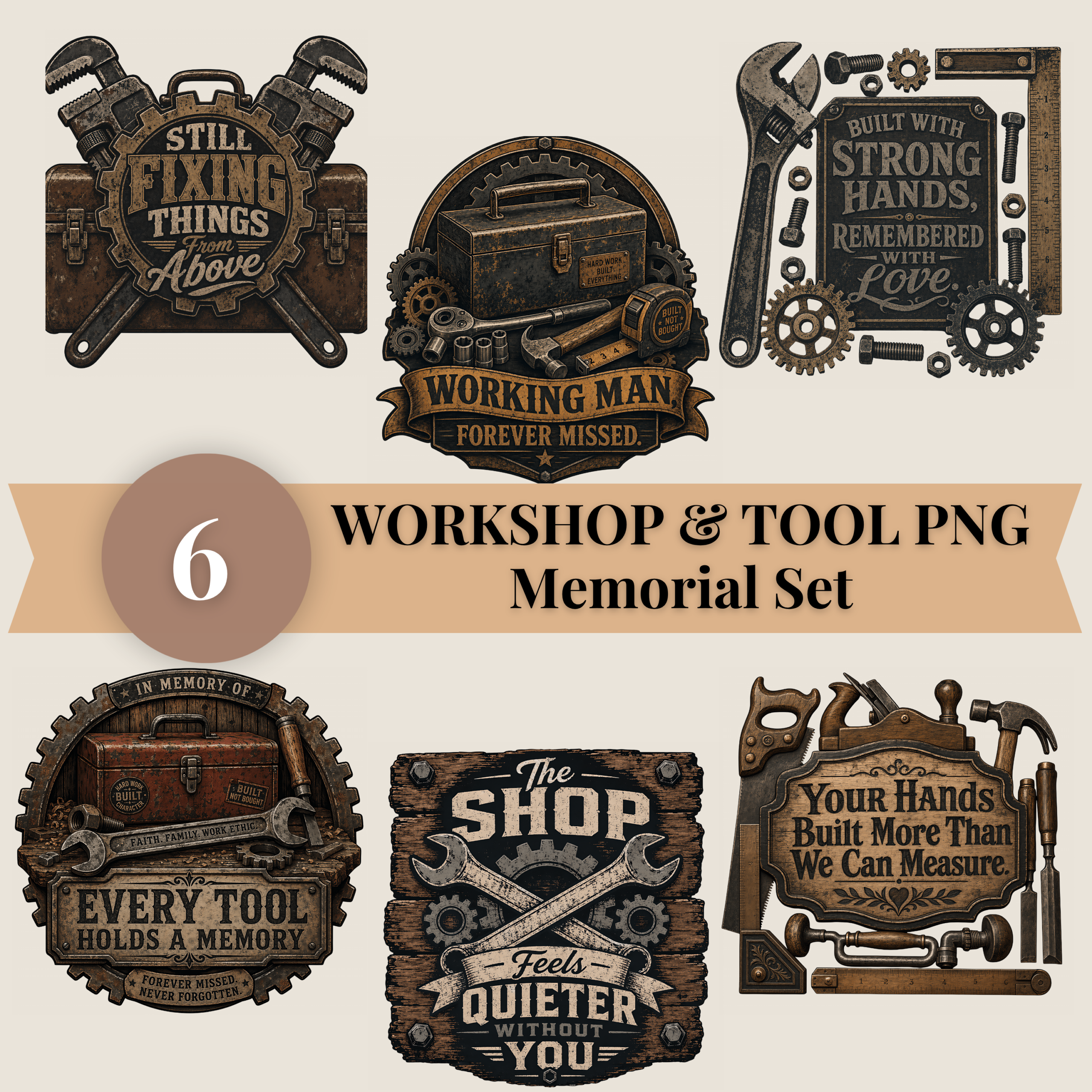 Workshop Memorial PNG Bundle
